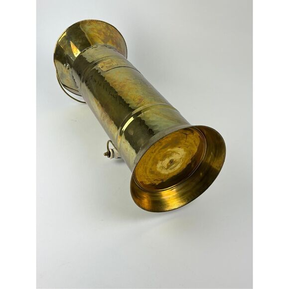 5KAN Copper/Brass Coal Scuttle Bucket Water Fire Umbrella or Cane Stand 20" Tall - Picture 9 of 10